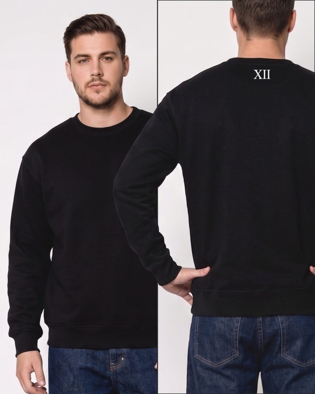Nmberz The 12th premium oversized crewneck sweatshirt with Roman numerals