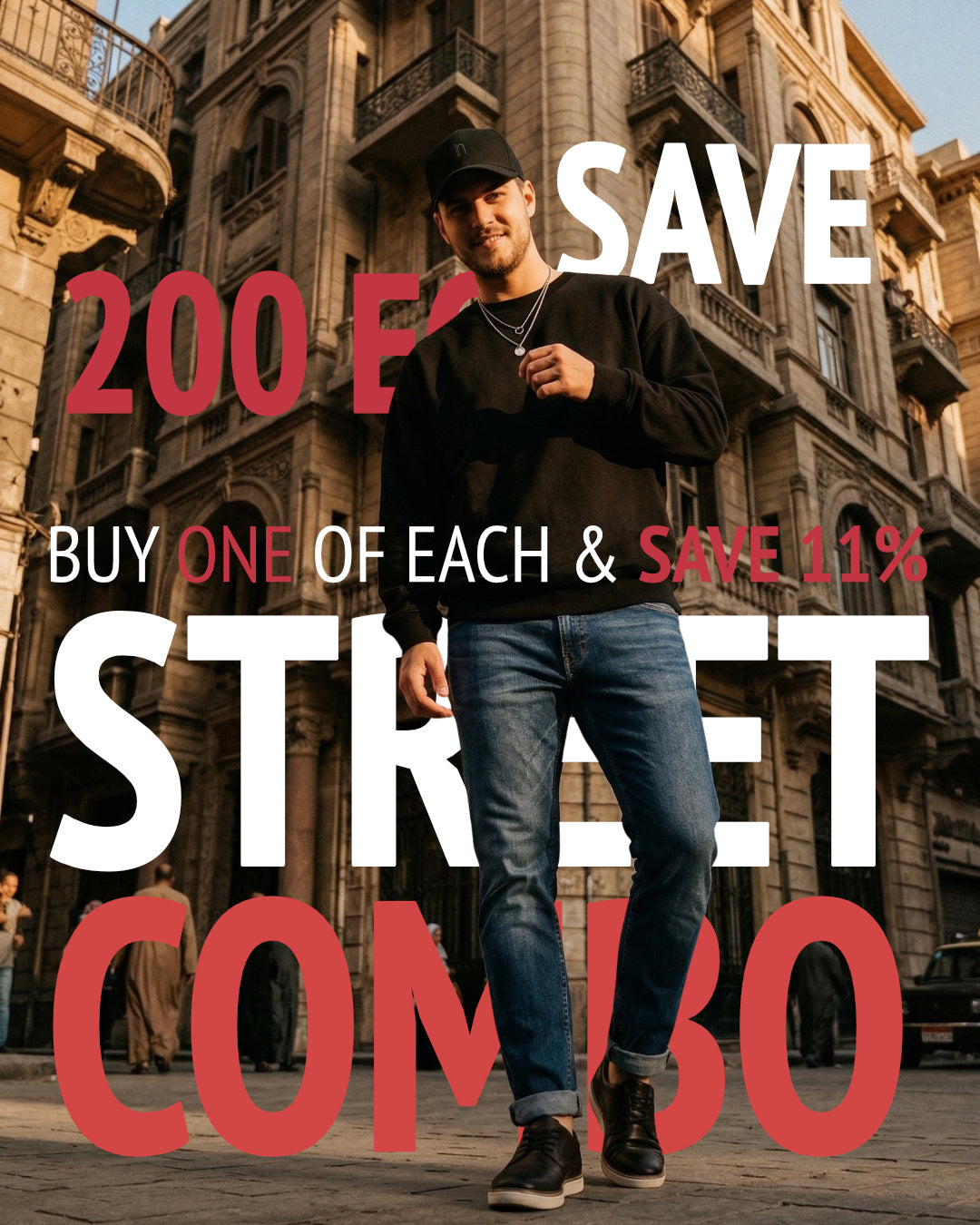 Nmberz Street Combo premium streetwear bundle with crewneck and sweatpants