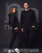 Nmberz The Core premium heavyweight oversized streetwear sweatpants in black