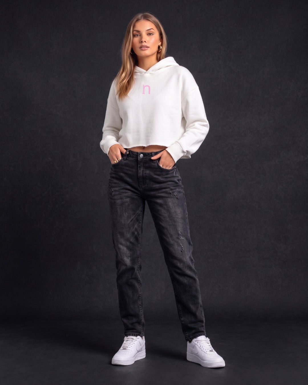 Nmberz The Crop premium cropped oversized hoodie for women in Egypt