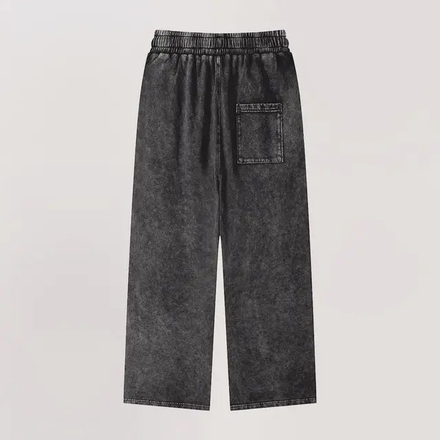 Nmberz The Ground premium washed dark grey streetwear sweatpants